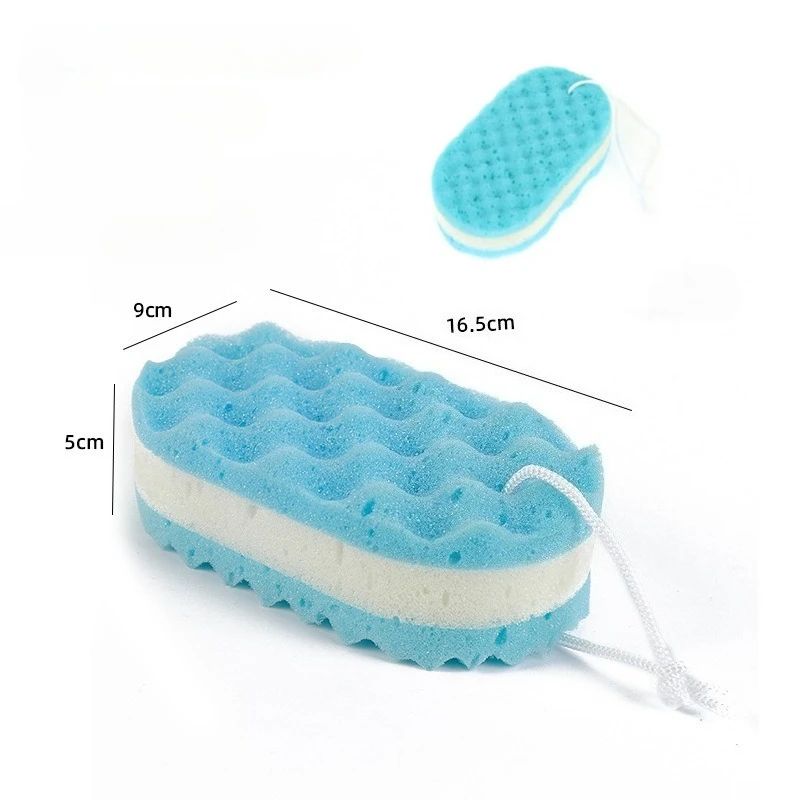 3-layer Wave Bath Sponge Exfoliating Body Brush Shower Skin Clean Massage Cleaning Shower Brush Skin Care Remover Bath Supplies