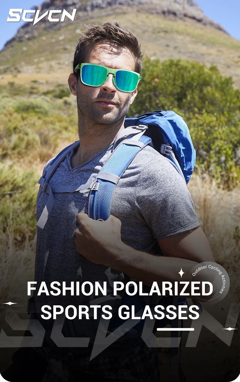 SCVCN Polarized Sunglasses Baseball Cycling Glasses UV400 Bike MTB Dark Glasses Sports Eyewear Bicycle Outdoor Cycling Equipment