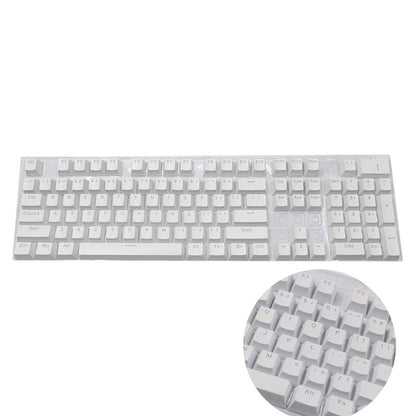 Novo conjunto de teclas de teclado mecânico de 104 unidades, substituição OEM retroiluminada, teclas roxas brancas de ABS para teclado Cherry MX de 61/87/104 teclas