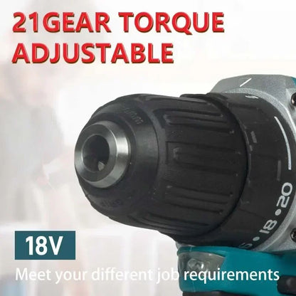 Parafusadeira/Furadeira de Impacto sem fio Makita DDF487 18V, Velocidade Variável, Motor Brushless, Ferramentas Elétricas