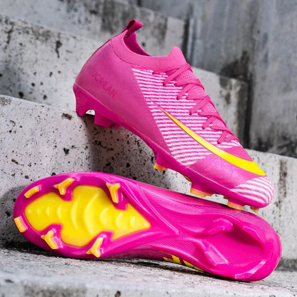 New Men's Football Boots Training Cleats Sneakers Soccer Shoes Wholesale FG Top Quality Non-Slip Drop Shipping Unisex Adult