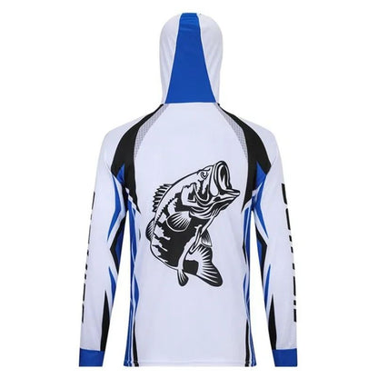 Camisa de Pesca Masculina de Manga Longa Profissional Respirável de Secagem Rápida com Capuz Anti-UV para 2026, Roupas Masculinas de Pesca para Uso Externo, Casaco de Pesca