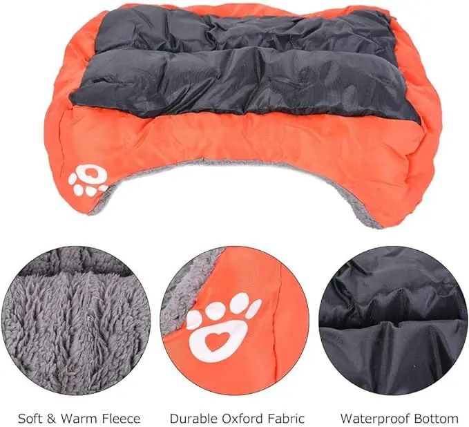 Cama grande e confortável para cães e gatos, casa quente, macia, algodão PP, cesto para cães, universal, impermeável, para gatos.