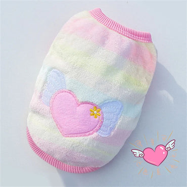 Roupa De Gato De Lã Desenho Animado Outono Inverno Casaco Quente Jaqueta Para Cães De Estimação Cachorro Gatos Suéter Roupas Macias Fantasias De Gatinhos Produtos