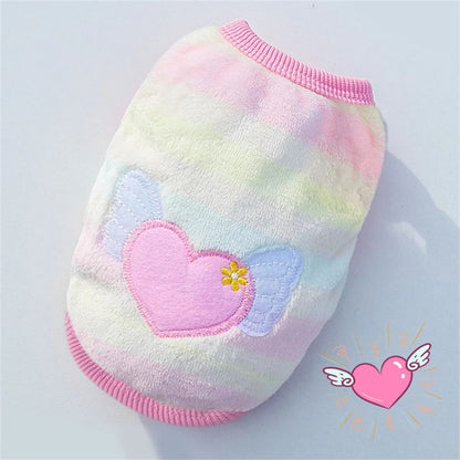 Roupa De Gato De Lã Desenho Animado Outono Inverno Casaco Quente Jaqueta Para Cães De Estimação Cachorro Gatos Suéter Roupas Macias Fantasias De Gatinhos Produtos