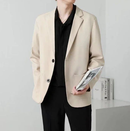 Brown Oversize Plus Big Size Jacket for Men Long Man Suits and Blazers Coats Fashionable Fashion 2025 New in Simple Breasted