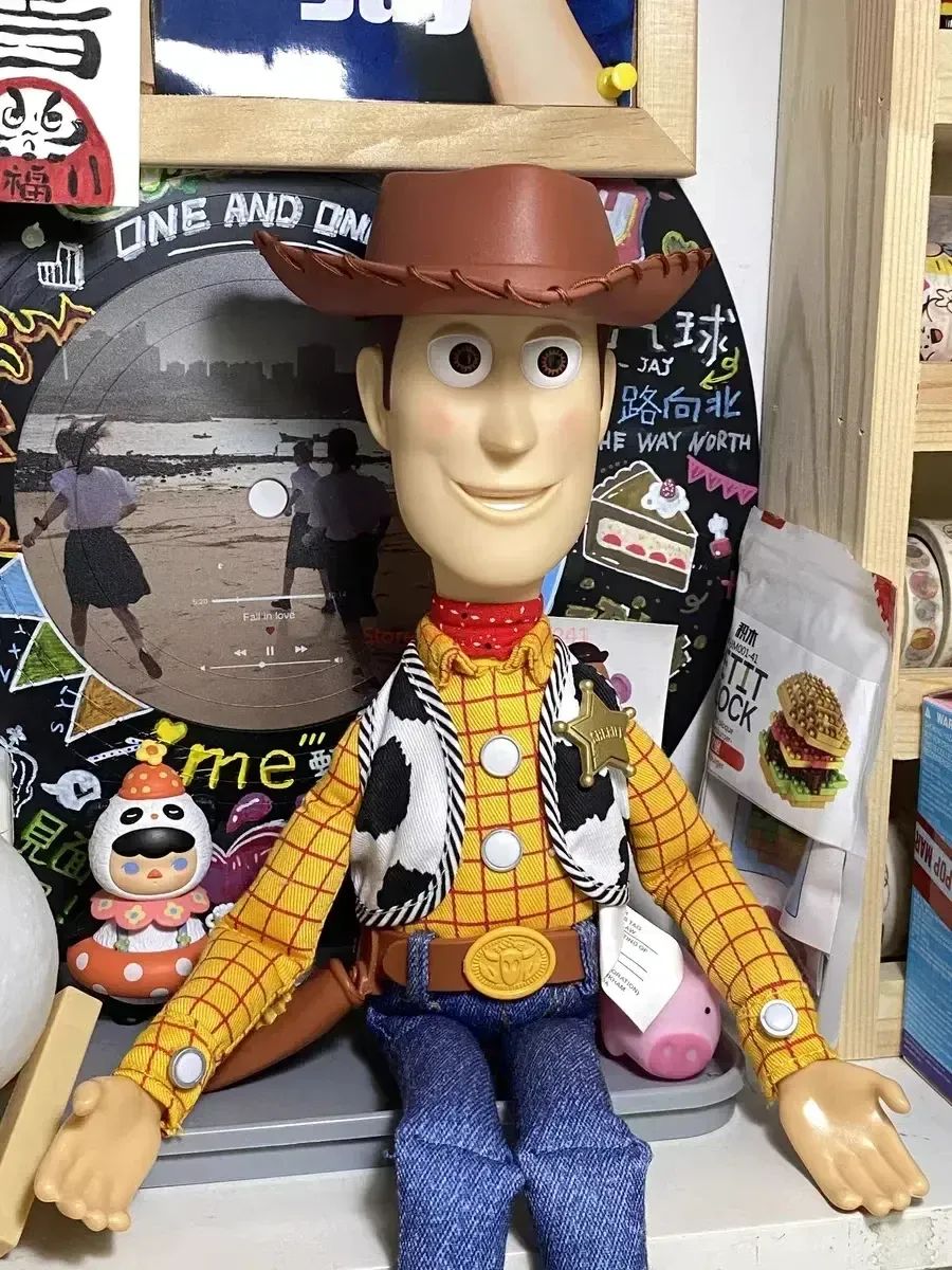 40cm Disney Toy Figuras de Anime Toy Story 4 Woody Buzz Jessie Rex Bonecos Modelo Falantes Figurinhas de Ação Coleção de Decoração Brinquedo de Natal