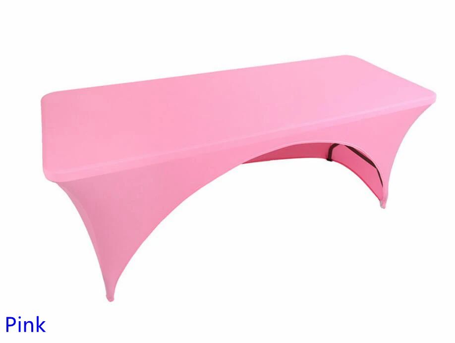 Wedding Spandex Table Cloth Cover Rectangular One Side Open Hotel Banquet Birthday Party Show Decoration Nice Look Design