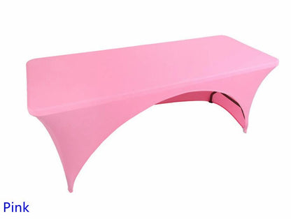 Wedding Spandex Table Cloth Cover Rectangular One Side Open Hotel Banquet Birthday Party Show Decoration Nice Look Design