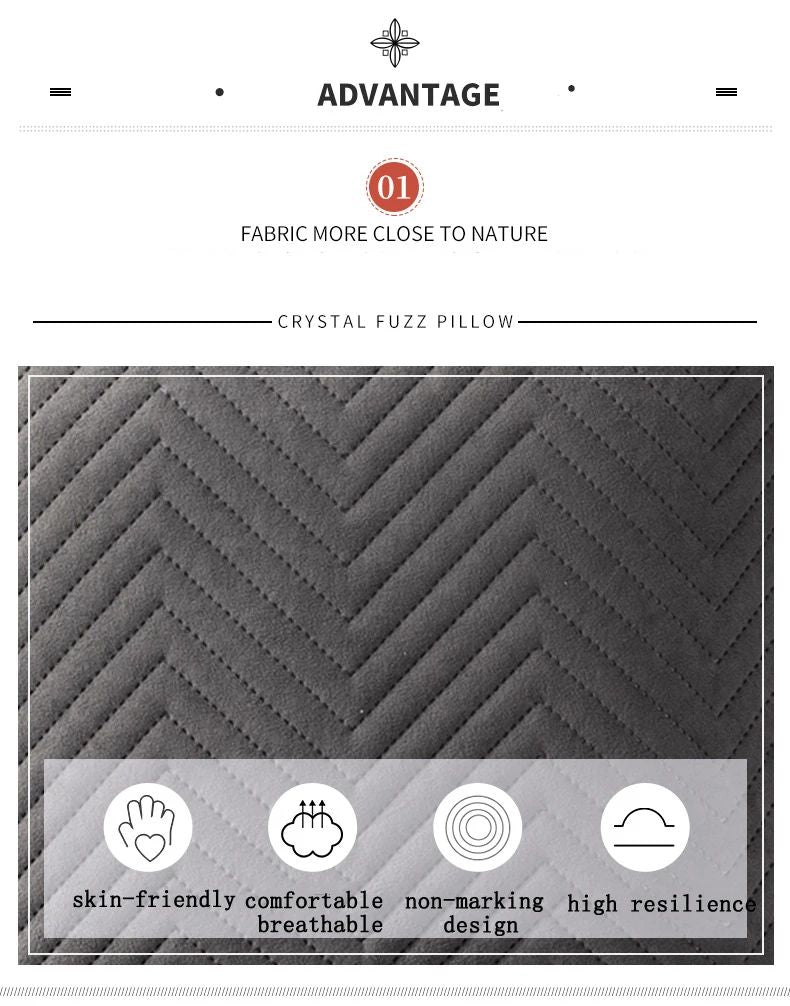 Quilted Velvet Pillowcase Throw Pillow Covers Home Cojines Decor Pillow Cases Simple Sofa Cushion Cover Decorative 45x45cm