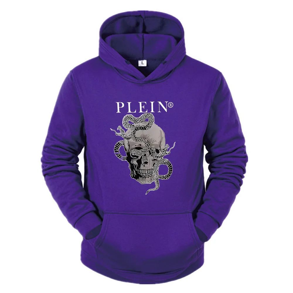 2025Solid Color Men's Hoodie Warm Men's Sweatshirt Fashion Street Casual Men's Loose Cool Sa 1949 Printed Pullover Brand Hoodie