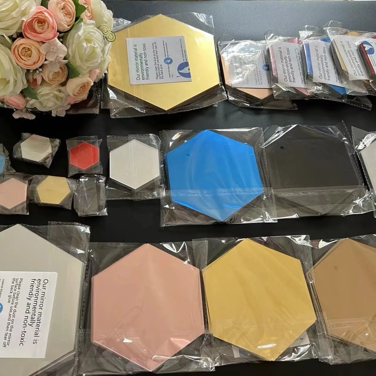 3/6/12pcs 3D Hexagon Mirror Wall Sticker DIY TV Background Living Room Stickers Wall Decor Bedroom Bathroom Home Decoration