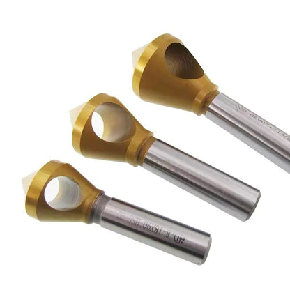 SLUGB Rebarbador Chanfrador Brocas Escareadoras Revestidas de Titânio Furo Liso Metal 90 Graus 1PÇ