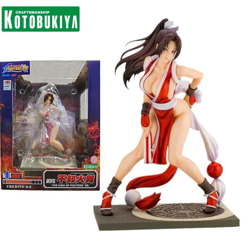KOTOBUKIYA Original The King of Fighters '98 Jogo Anime SNK Mai Shiranui Boneco de Ação Brinquedos para Crianças Presente Modelo Colecionável