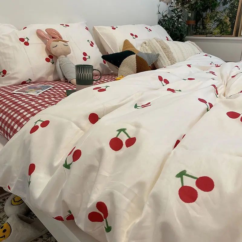 Jogo de Lençóis Florais Rosa Macio Ins Solteiro Casal Queen Capa de Edredom Lençol de Elástico Fronhas Meninas Casa Total Roupa de Cama