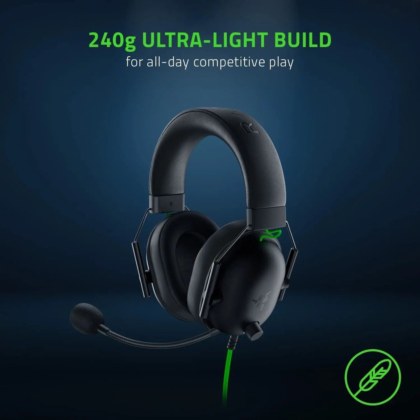 Headset Gamer Razer BlackShark V2 X com fio, cancelamento de ruído passivo avançado, som surround 7.1, microfone cardióide Hyperclear