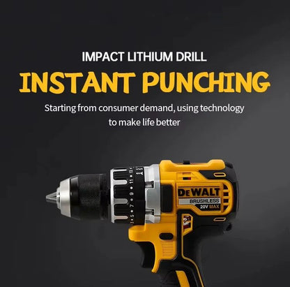 Dewalt DCD796 Parafusadeira/Furadeira de Impacto sem Fio Brushless Parafusadeira Brushless Multifuncional Recarregável Portátil Ferramentas Elétricas 20V a Bateria