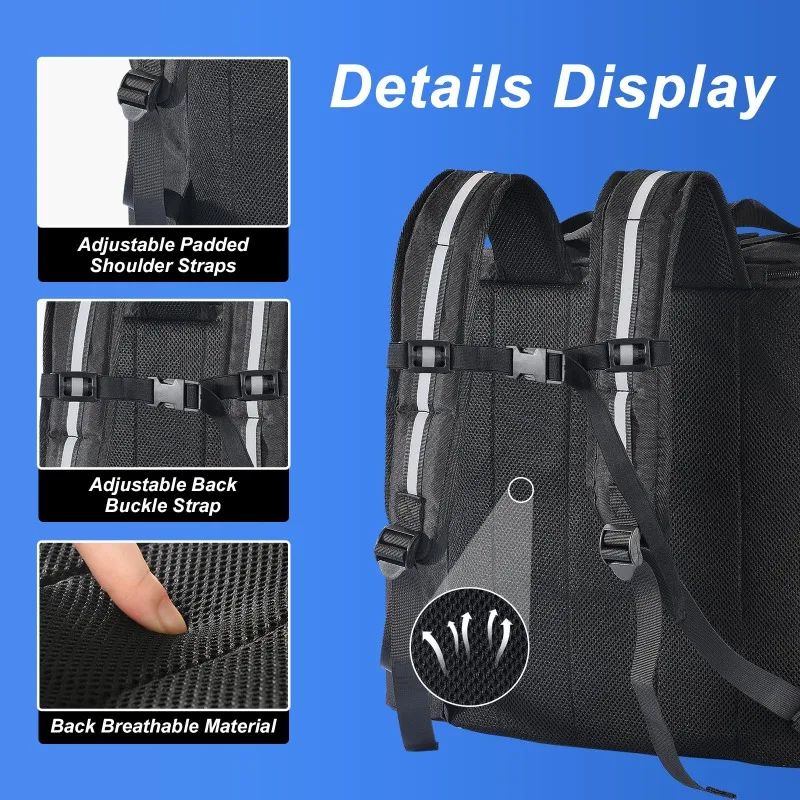 Large Capacity Thermal Bag Waterproof Insulated Picnic Lunch Container Outdoor Travel Camping Delivery Backpack Food Storage Bag