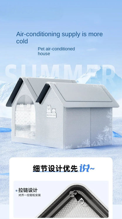 Casa com Ar Condicionado para Gatos, Verão, Ferramenta de Resfriamento para Gatos, Ninho, Casa de Gelo para Cães, Quatro Estações, Casa de Gelo para Gatos e Pets