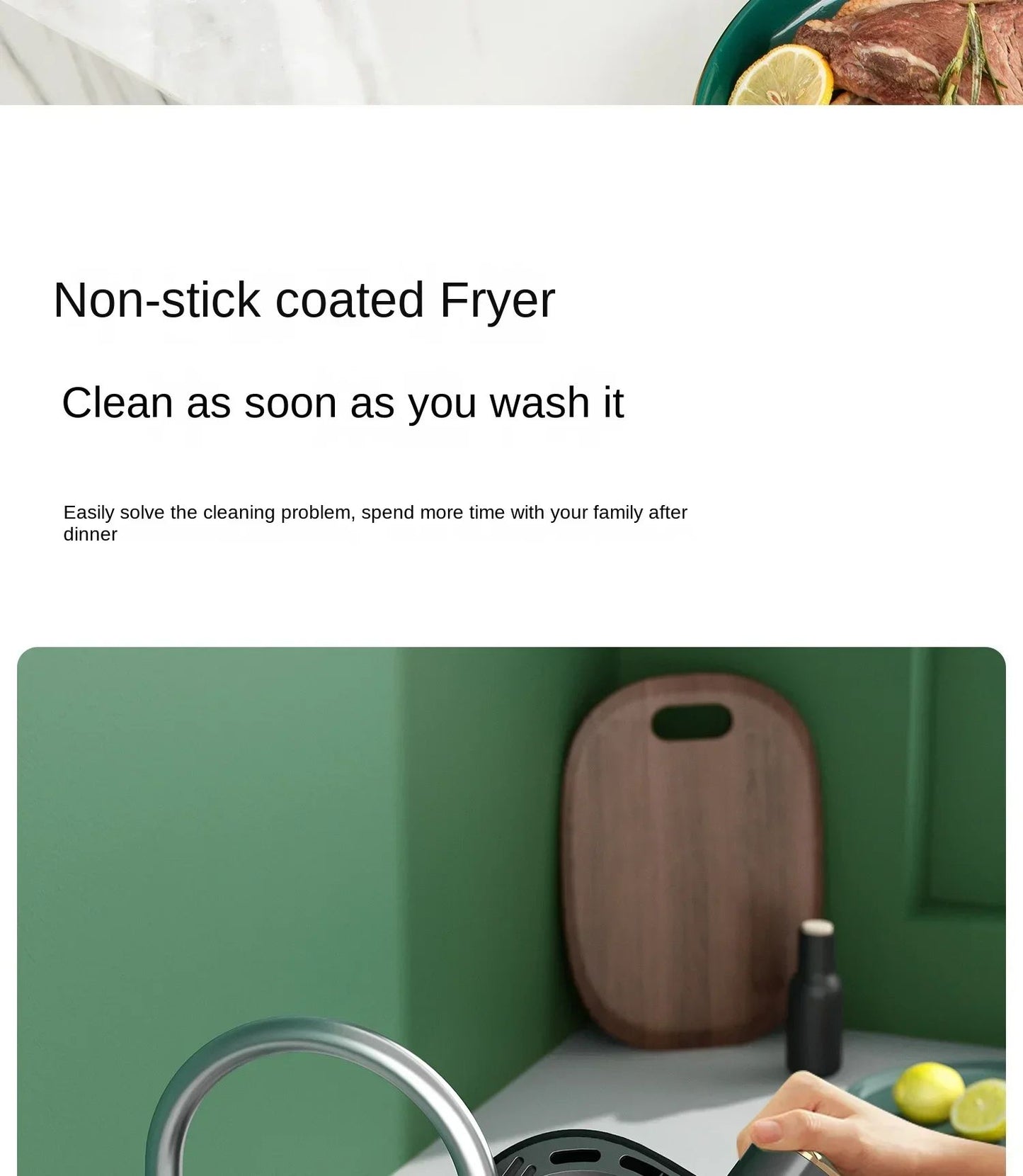 220V AUX Air Fryer and Oven Combo: Multifunctional, Fully Automatic, No Oil Technology, Easy-to-clean AF