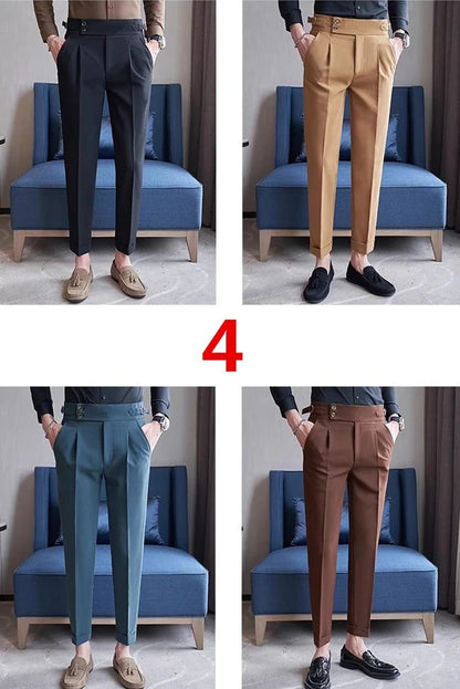 Navy Men's Suit Pants, White Black Trousers, Gray Khaki Pantalones Hombre Fashion Slim Male Pant, 28 29 30 31 32 33 34 36