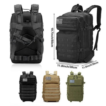 50L Army Military Tactical Backpack Men's Travel Large Capacity Rucksacks Men Waterproof Outdoor Sports Multi-functional Bags