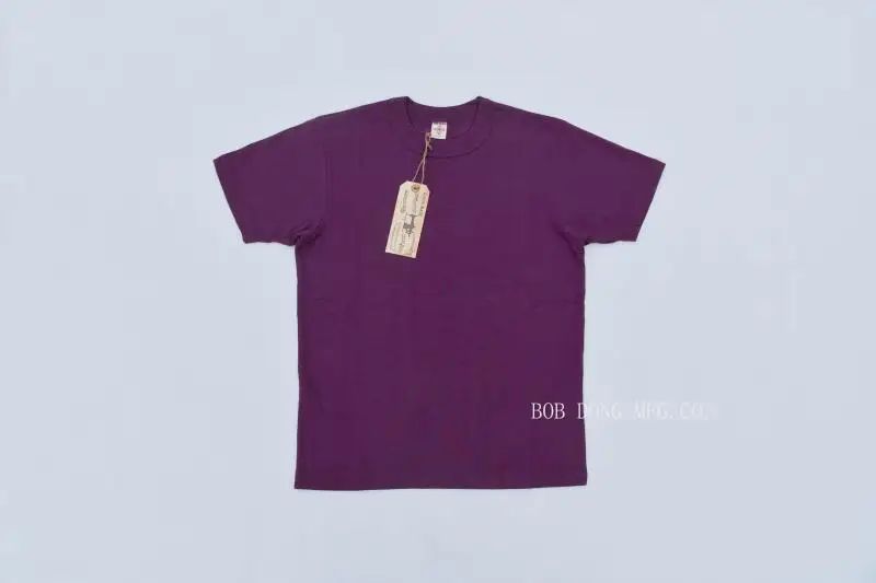 BOB DONG 300gr Basic Tee Shirts Summer Heavyweight Cotton Men's Plain T-Shirts