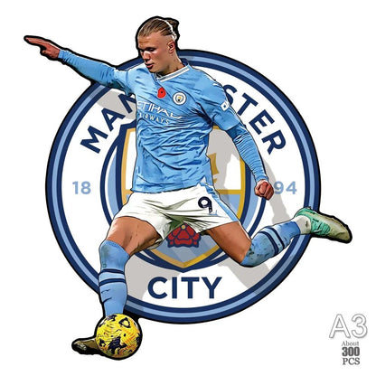 irregular Football Star Wooden Jigsaw Sports Stars Puzzle for Kids Adults Educational Fabulous Gift 300 Pcs DIY Puzzle Toys