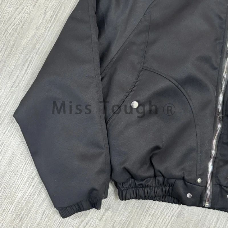2000s Aesthetic Black Elegant Jacket Woman 2025 Winter Y2k Zip Up Hooded Design Harajuku Coat Female Loose Casual Chic Outfits
