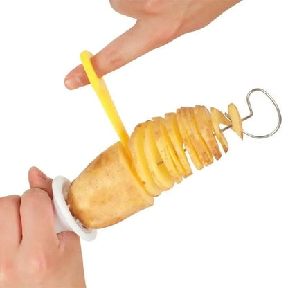 Cortador Espiral de Batata Whirlwind Máquina de Fazer Batata em Torre Fatiador de Vegetais Ferramentas Criativas para Legumes Acessórios de Cozinha Utensílios