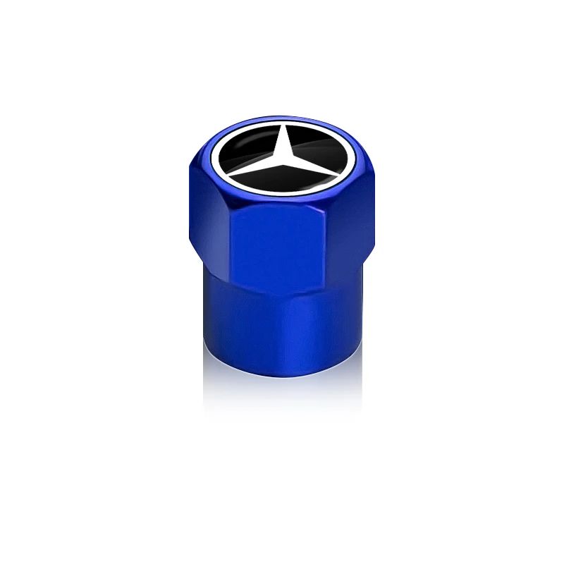 Car Wheel Tire Air Valve Caps with Keychain For Mercedes Benz A180 A200 W205 E63 AMG 2014 2015 W166 W246 W242 W176 W212