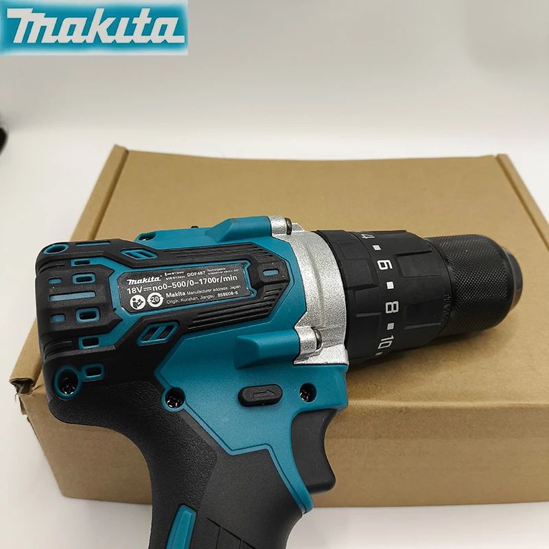 Parafusadeira/furadeira de mão recarregável elétrica de lítio MAKITA 18V DDF487 13mm