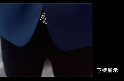 2024 Spring New Men's Stand Collar Casual Suit Jackets Youth Fashion Solid Color Stitching Three Button Mens Blazer Coats