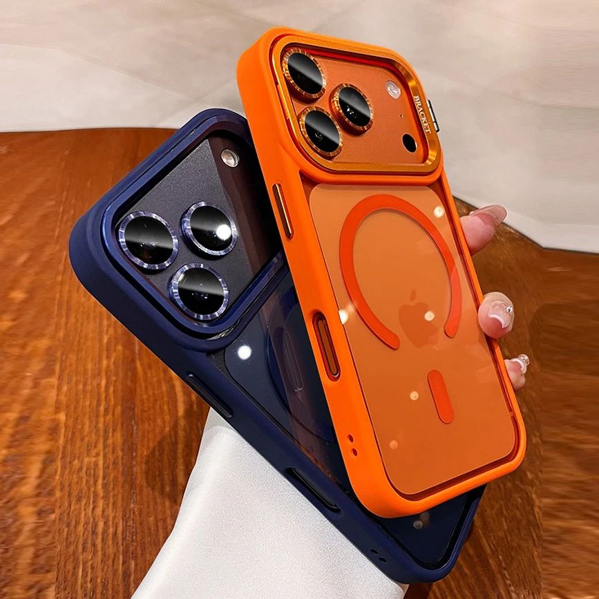 for iPhone 17 Camera Bracket for Magsafe Case for iPhone 17 Pro Max Air Wrist Strap Lens Film ShockProof Wireless Charging Cover