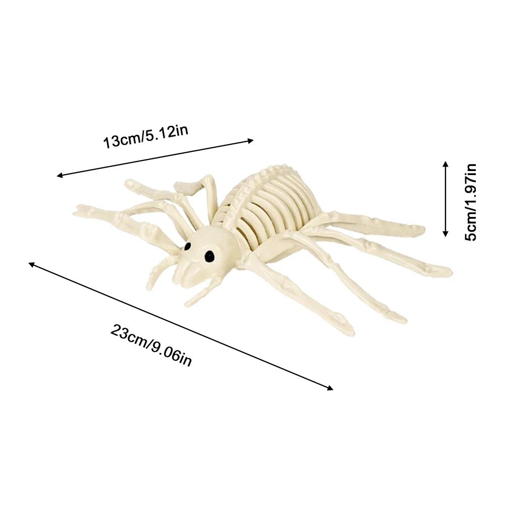 Fake Animal Skeleton Model Halloween Decor Dog Bat Spider Scorpion Cat Skeleton Scary Pendant Props Haunted House Accessories