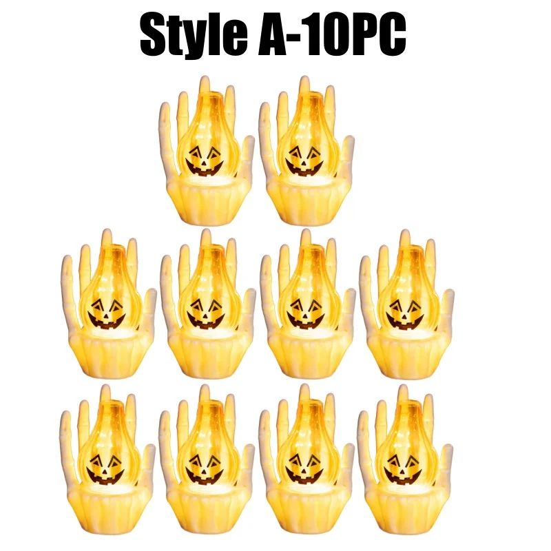 Spooky Atmosphere Decor Halloween Pumpkin Lamp Ghost Hand Light New Prop Eerie Scene Setting Party Decoration Solution