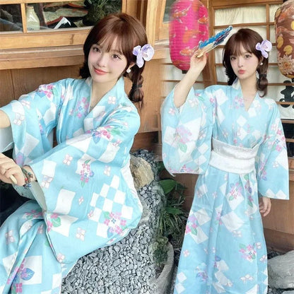 Fashion Photography Clothes Party Dress Japanese Kimono Cosplay Yukata Women Clothing Traditional Ethnic Style Streetwear Stage