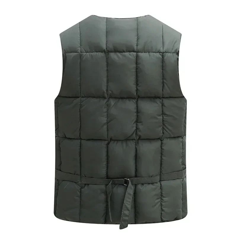 Jaqueta Colete Masculino de Inverno Grosso Quente com Vários Bolsos, Colete de Pesca de Caça, Colete Tático Masculino ao Ar Livre, Casacos Quentes Sem Mangas com Zíper