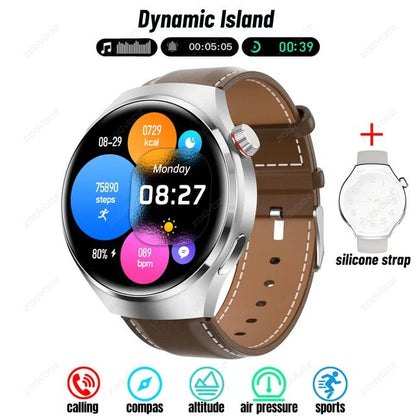 Smartwatch Masculino GT4 Pro 2026: Monitor de Saúde, à Prova D'água, Chamada BT, Tela AMOLED 360*360, Rastreamento GPS, Bússola, Novo Modelo Militar