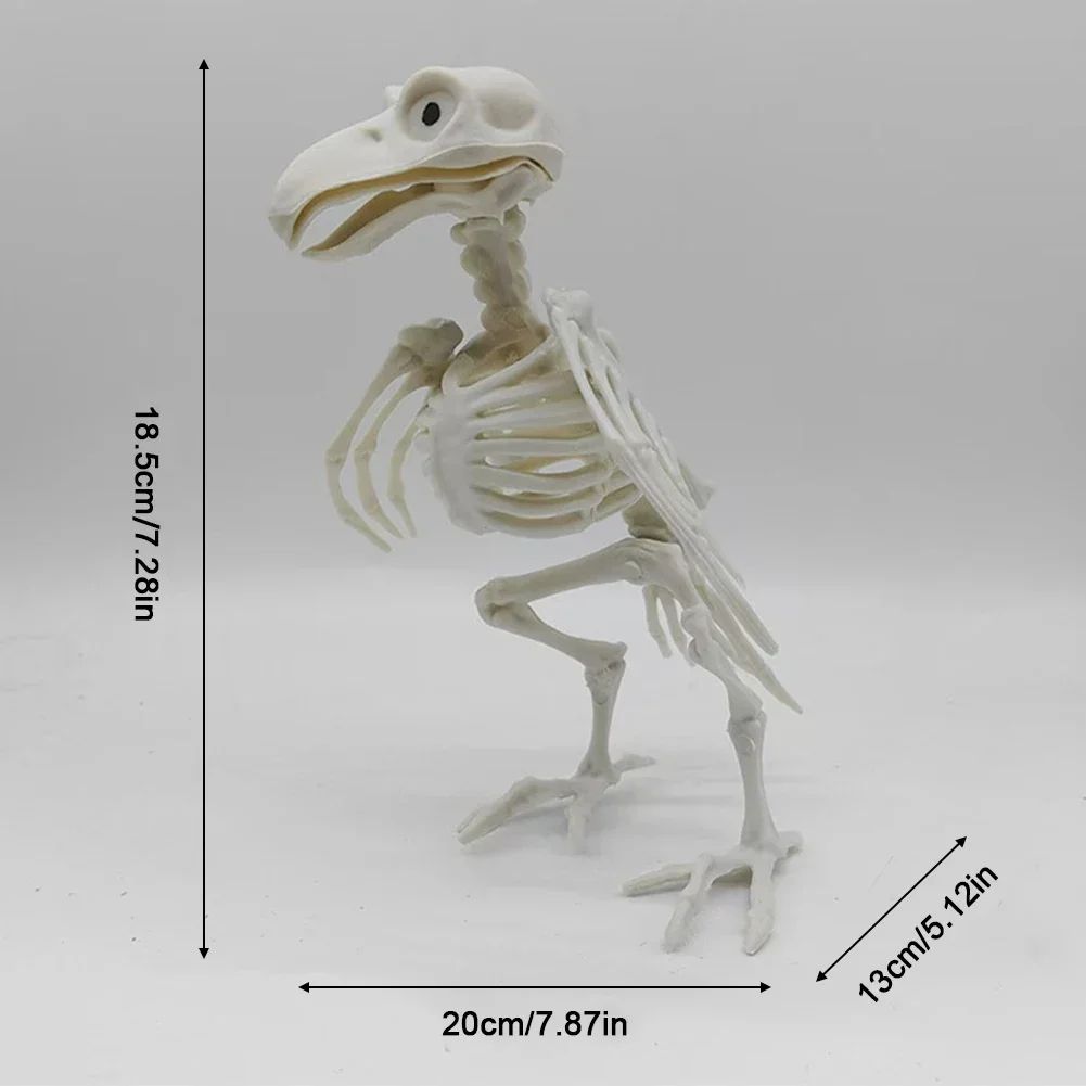 Fake Animal Skeleton Model Halloween Decor Dog Bat Spider Scorpion Cat Skeleton Scary Pendant Props Haunted House Accessories