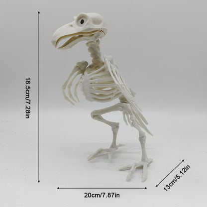 Fake Animal Skeleton Model Halloween Decor Dog Bat Spider Scorpion Cat Skeleton Scary Pendant Props Haunted House Accessories