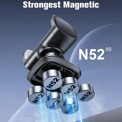 Gym Magnetic Phone Holder 360 Adjustable Stand For Cell Phone Compatible With 4-7" Smartphones Alloy Base And Joint
