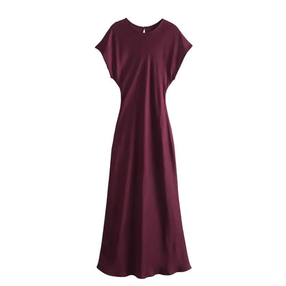 TRAFSHE Midi Satin Dress Woman Long Dresses For Women Chic And Elegant Evening D