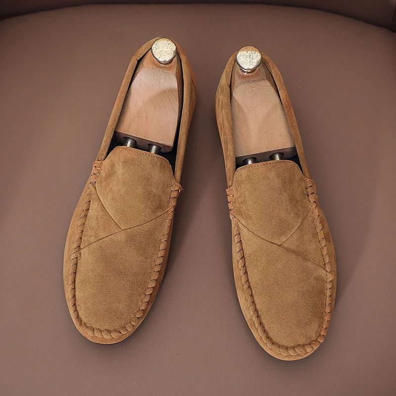 Fashion Suede Men Casual Shoes Male Lazy Shoes Breathable Comfort Slip-on Mens Driving Shoes Luxury Brand Loafers Moccasins