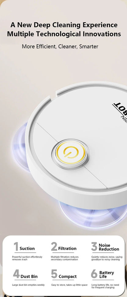 Xiaomi 6000pa Strong Suction Smart Sweeping Robot Type-C Charge Washable Mop For Pet Hair Hard Floor Kitchen Room Sweeping Robot