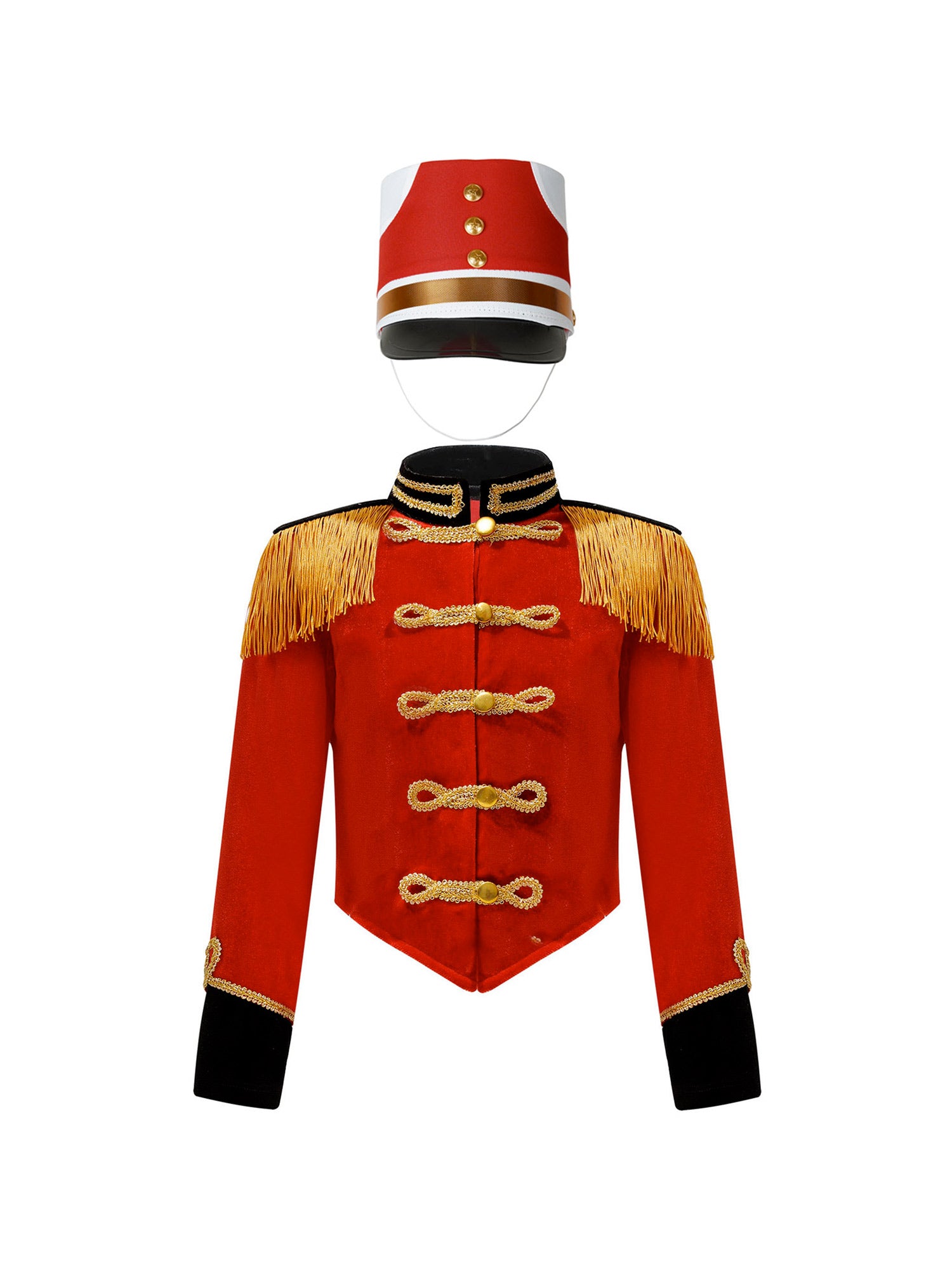 Girls Boys Marching Band Costume Outfits Circus Ringmaster Jacket Coat Team Performance Drummer Drum Major Uniform with Hat Sets
