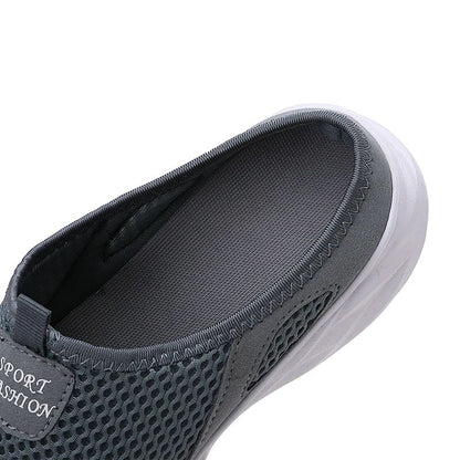 Fashion Men Half Slippers Anti-slip Men's Casual Shoes Lightweight Male Flat Slippers Breathable Fashion Slip on Flats Outdoor