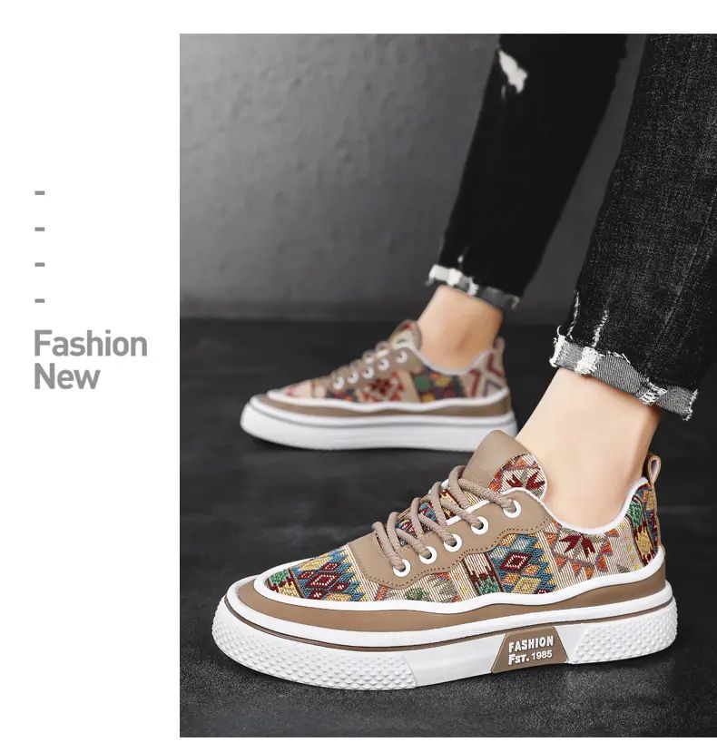 Men's Canvas Fashion Sneakers Trend Hot Sale Comfortable Man Casual Shoes Outdoor Non-slip Breathable Men Shoes Casual