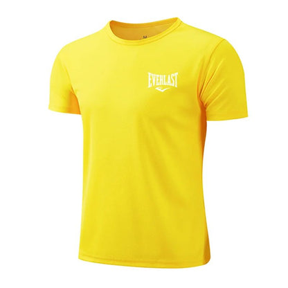 2025 Men's Summer Exercise Trainning Boxing T-shirts High Grade Breathable Quick Dry Short Sleeved Top Marathon Gym Fitness Tees