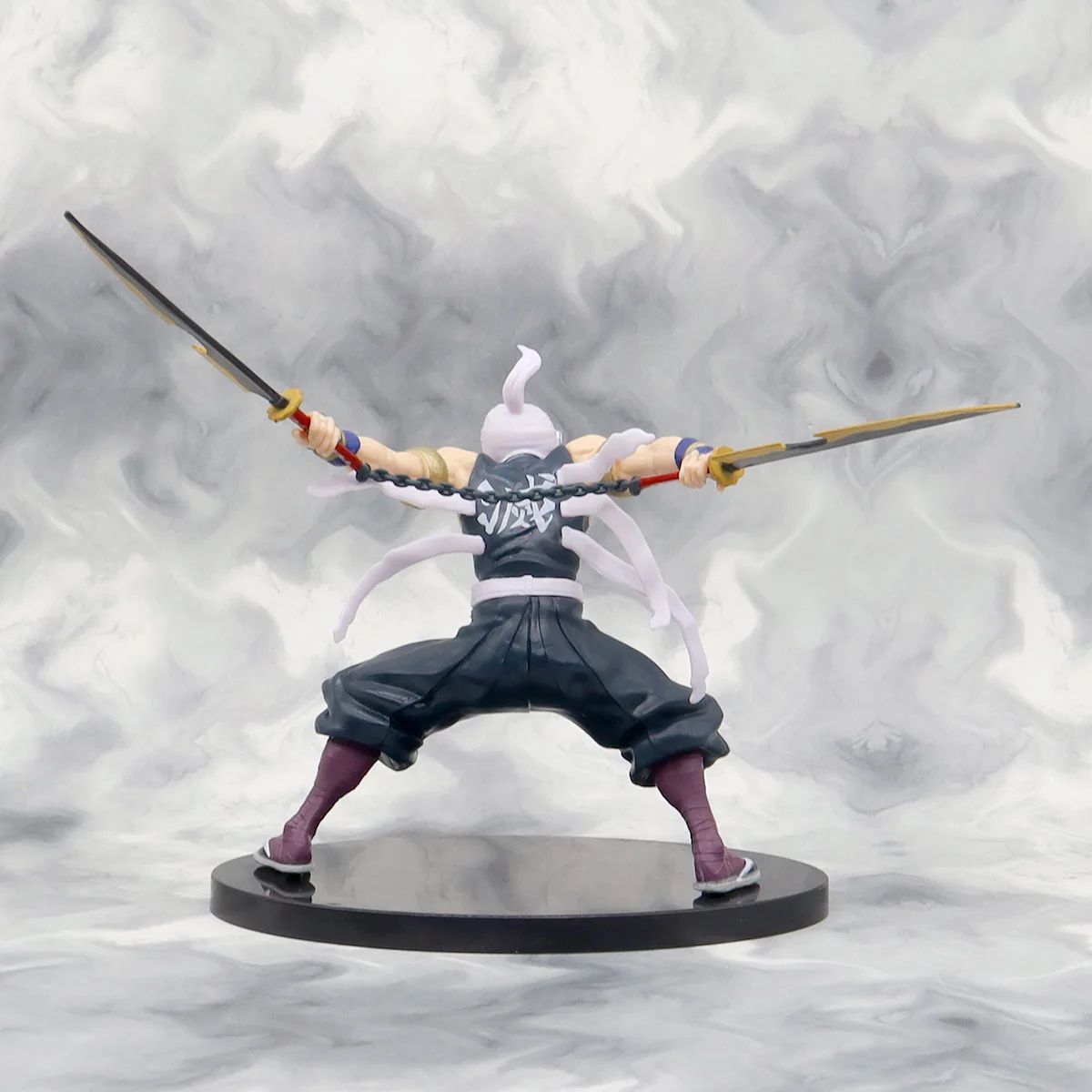 Anime Demon Slayer Tanjirou Muichirou Mitsuri Zenitsu Postura de Combate Action Figure PVC Modelo Suporte Decoração de Mesa Boneca Brinquedo Presentes